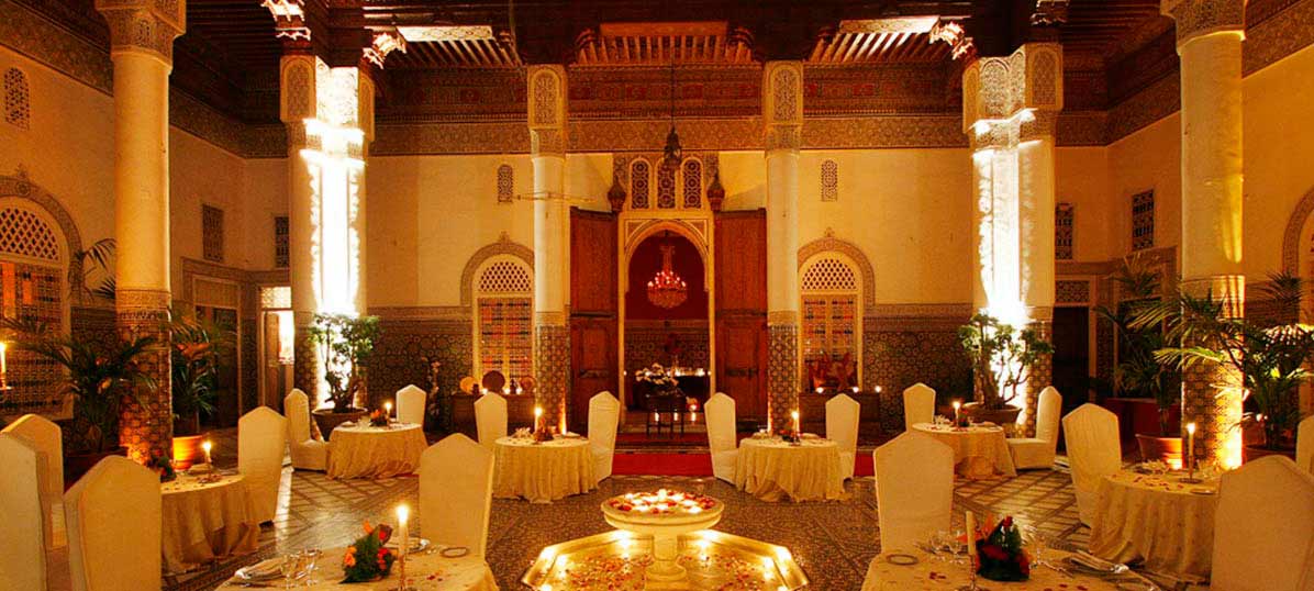 Palais Soleiman is located in Marrakech. It´s into a old palace of the city. Moroccan cuisine